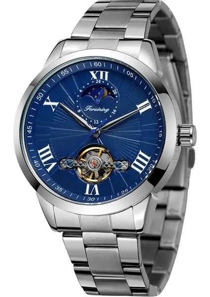 Mavi 2021 Yeni Forsining Izle Tourbillon Tasarım Otomatik Mekanik Erkek Saatleri Moda Su Geçirmez Iş Adamı Saat Reloj Hombre (Yurt Dışından)