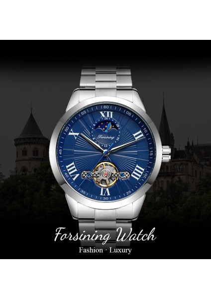 Mavi 2021 Yeni Forsining Izle Tourbillon Tasarım Otomatik Mekanik Erkek Saatleri Moda Su Geçirmez Iş Adamı Saat Reloj Hombre (Yurt Dışından) fiyatları