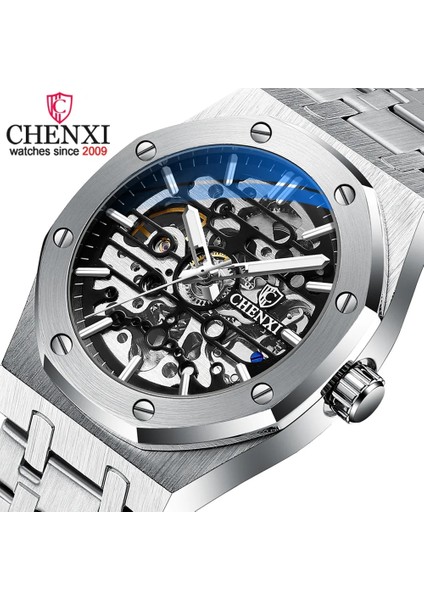 Siyah Chenxı Otomatik Erkek Saatler Üst Marka Mekanik Tourbillon Kol Saati Su Geçirmez Iş Paslanmaz Çelik Spor Erkek Saatler (Yurt Dışından) modelleri