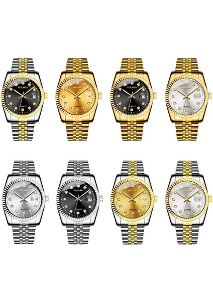 Erkekler Için Bilek Saatler Lover Saatler Moda Elmas Klasik Altın Saat Erkek Saati Erkek Saati Çelik Kemer Relojes Para Hombre (Yurt Dışından)