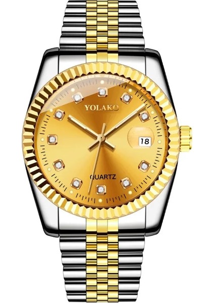 Erkekler Için Bilek Saatler Lover Saatler Moda Elmas Klasik Altın Saat Erkek Saati Erkek Saati Çelik Kemer Relojes Para Hombre (Yurt Dışından)