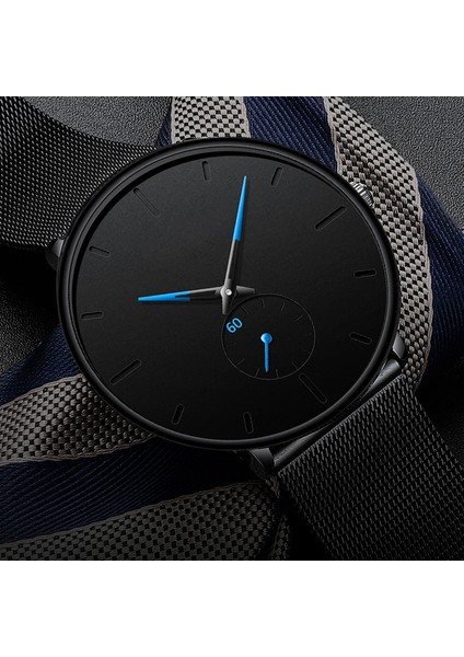 Deri Kahverengi Beyaz 2022 Erkek Moda Minimalist Saatler Erkekler Iş Rahat Kuvars Izle Basit Erkek Paslanmaz Çelik Hasır Bant Saat Reloj Hombre (Yurt Dışından)