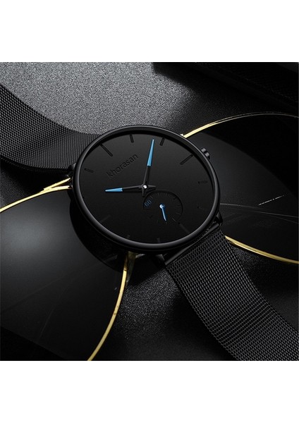 Deri Kahverengi Beyaz 2022 Erkek Moda Minimalist Saatler Erkekler Iş Rahat Kuvars Izle Basit Erkek Paslanmaz Çelik Hasır Bant Saat Reloj Hombre (Yurt Dışından)