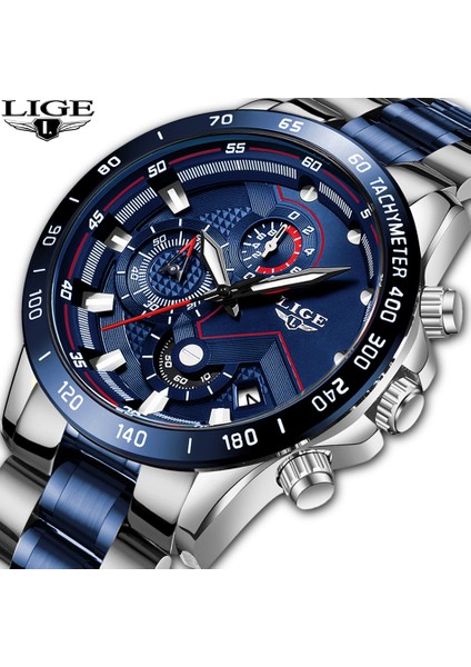 Tam Mavi Relogio Masculino Lıge Sıcak Moda Erkek Saatler Üst Marka Lüks Kol Saati Kuvars Saat Mavi Izle Erkekler Su Geçirmez Kronograf (Yurt Dışından) fiyatları