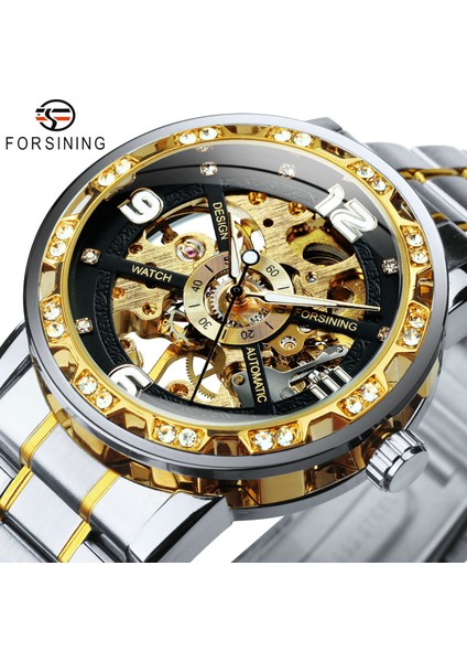 Kutu Sılv-Sılv-Whıte Forsınıng Erkekler Için Üst Marka Lüks Izle Şeffaf Altın Siyah Kraliyet Elmas Kadran Kol Saatleri Paslanmaz Çelik Reloj (Yurt Dışından) fiyatları