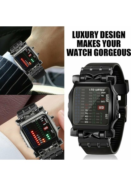Beyaz 2020 Moda Ikili LED Dijital Saatler Erkekler Spor Saatler Silikon Elektronik Saat Erkekler Kare Izle Montre Homme Reloj Hombre (Yurt Dışından)