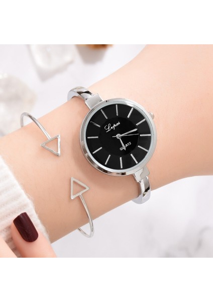 Altın Beyaz Bayanlar Bilezik Saat Seti 2 Adet Basit Yeni Kuvars Kadın Saatleri Şık Hediyeler Kadın Kol Saati Kadın Saati 2020 Relojes Mujer (Yurt Dışından) indirimleri