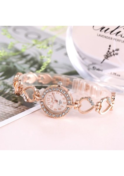 Gül Altın Marka Gül Altın Lüks Kadın Elbise Saatler Kızlar Kuvars Izle Bilezik Izle Bayanlar Moda Kristal Kol Saati Relogio Feminino (Yurt Dışından) fırsatları