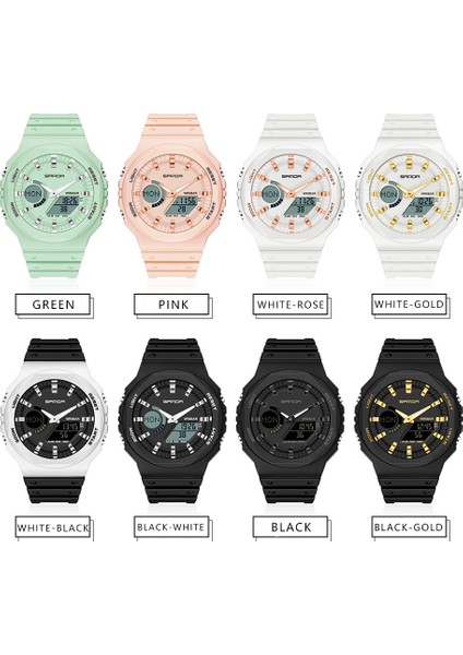 6005-MAVI Uthaı CE64 Moda Unisex Çok Fonksiyonlu Spor Su Geçirmez Çift Ekran Dijital Saat (Yurt Dışından) modelleri