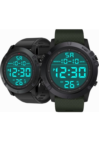 I Moda Erkekler Dijital Saat LCD Çalıştırma Adım Yürüyüş Sayacı Askeri Spor LED Su Geçirmez Bilek Saatler Erkek Saat Drop Shipping (Yurt Dışından)