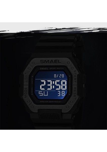 8059RED Spor Saatler Dijital Smael Marka LED Saat Su Geçirmez Otomatik Tarih Askeri Ordu Yeşil Kare Kol Saatleri 8059 Erkekler Izle Dijital (Yurt Dışından) fiyatları