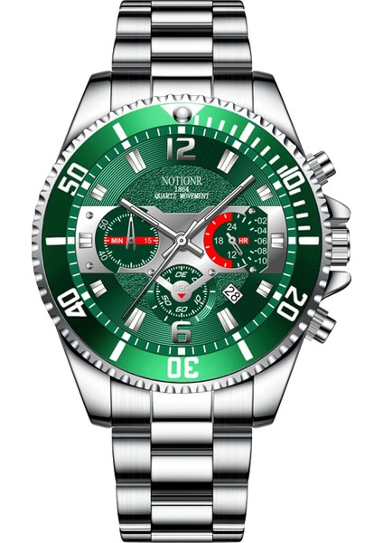 Stil 4 2022 Takvim Erkek Saati Altı Pinli Çelik Kayış Izle Quartz Saat Erkekler Için Aydınlık Izle Relojes Para Hombre (Yurt Dışından)