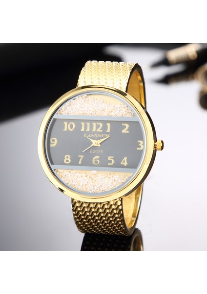 Altın Siyah Lüks Bilezik Izle Kadınlar Için Üst Marka Paslanmaz Çelik Kayış Kuvars Bayanlar Saatler Elbise Kadın Saat Kadın Hediye Reloj Mujer (Yurt Dışından) fırsatları