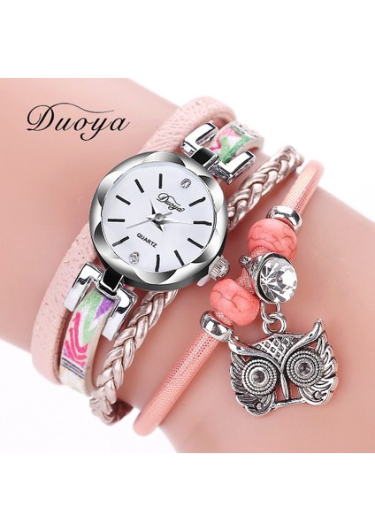Bej Yeni Moda Kadın Kızlar Saatler Analog Kuvars Baykuş Kolye Bayan Elbise Bilezik Saatler Relogio Feminino Casual Bayan Kol Saati (Yurt Dışından) modelleri