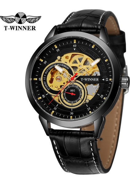 06 T-Kazanan Basit Rüzgar Içi Boş Çift Halkalı Mekanik Saat Altın Yuvarlak Saat Çelik Bant Isteğe Bağlı Çeşitli Renklerde Izle (Yurt Dışından) fiyatları