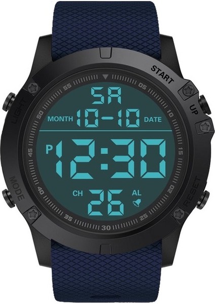 F Moda Erkekler Dijital Saat LCD Çalıştırma Adım Yürüyüş Sayacı Askeri Spor LED Su Geçirmez Bilek Saatler Erkek Saat Drop Shipping (Yurt Dışından)