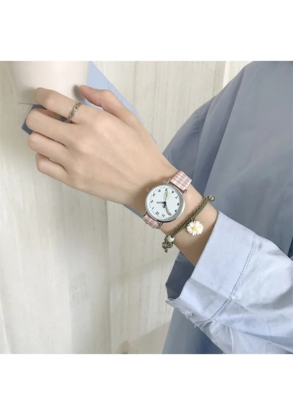 Siyah Kızlar Kuvars Numaraları Kadranlı Saat Bayanlar Için Moda Paslanmaz Çelik Kadran Rahat Bilezik Izle Kumaş Kol Saati Kadınlar Için (Yurt Dışından) fırsatları