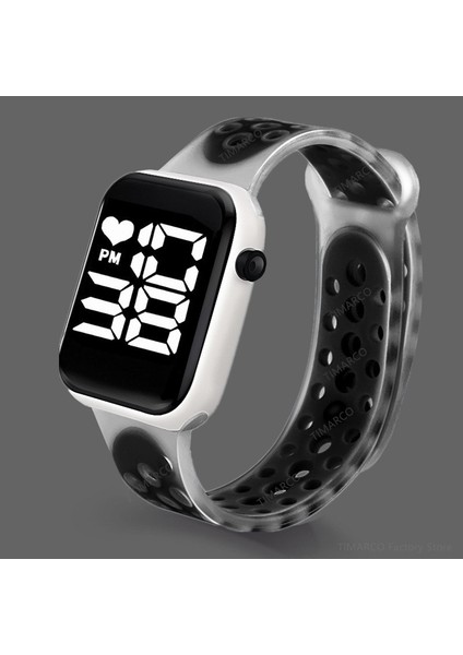 Çim Yeşil Üst Marka Kare Rahat Spor Dijital Saat Erkekler Kadınlar Için Silikon LED Erkek Saatler Elektronik Saat Relogio Masculino Reloj (Yurt Dışından) fiyatları