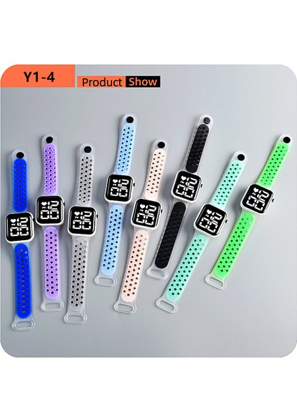 Çim Yeşil Üst Marka Kare Rahat Spor Dijital Saat Erkekler Kadınlar Için Silikon LED Erkek Saatler Elektronik Saat Relogio Masculino Reloj (Yurt Dışından) modelleri