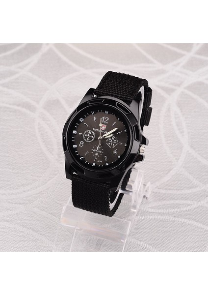 Siyah Sıcak Satış Askeri Izle Erkekler Gemius Ordu Erkek Saati Erkekler Spor Izle Naylon Bant Erkek Saat Reloj Hombre Relogio Masculino (Yurt Dışından)