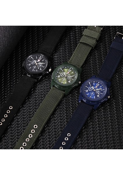 Siyah Sıcak Satış Askeri Izle Erkekler Gemius Ordu Erkek Saati Erkekler Spor Izle Naylon Bant Erkek Saat Reloj Hombre Relogio Masculino (Yurt Dışından)