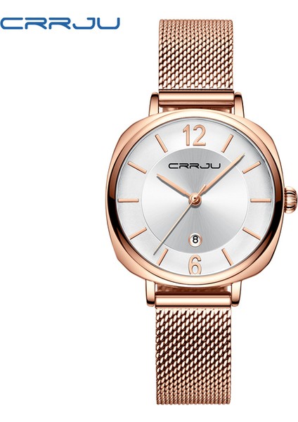 Gül Beyaz Lüks Kristal Kadın Bilezik Saatler Üst Marka Moda Elmas Bayanlar Kuvars Izle Çelik Kadın Kol Saati Montre Femme Relogio (Yurt Dışından)