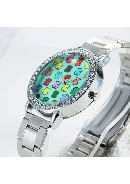 Stil 9 Lüks Gümüş Kadın Izle Ayı Üst Marka Kadın Saatler Moda Kadın Bilezik Izle Kadın Saat Reloj Mujer Montre Relogio (Yurt Dışından) fiyatları