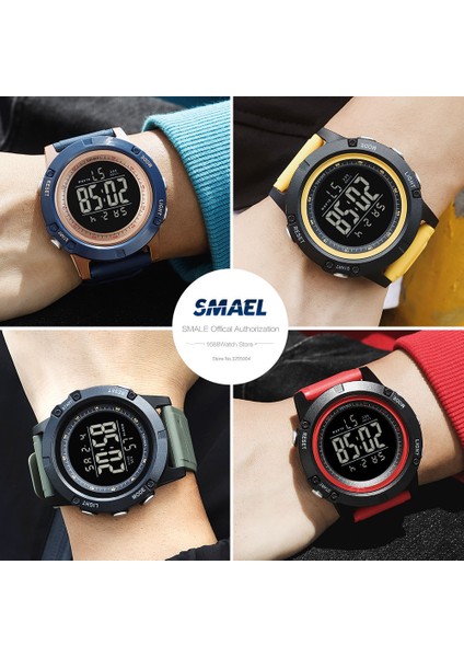 Sarı Smael Elektronik LED Dijital Saat Erkekler Için Su Geçirmez Otomatik Tarih Hafta Kadınlar Için Unisex Kol Saati Sarı Spor Saatler Lady 1902 (Yurt Dışından) fırsatları
