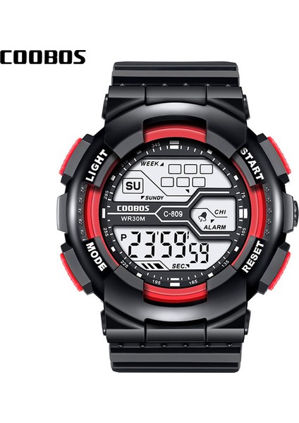 Kırmızı Serin Renkli Flaş Saatler Erkekler Için Rahat Spor LED Işıklı Erkek Su Geçirmez Dijital Kol Saati Askeri Saatler Relojes Hombre (Yurt Dışından)