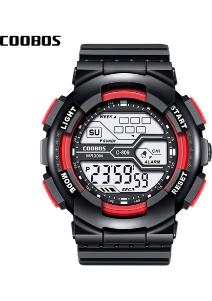 Kırmızı Serin Renkli Flaş Saatler Erkekler Için Rahat Spor LED Işıklı Erkek Su Geçirmez Dijital Kol Saati Askeri Saatler Relojes Hombre (Yurt Dışından)
