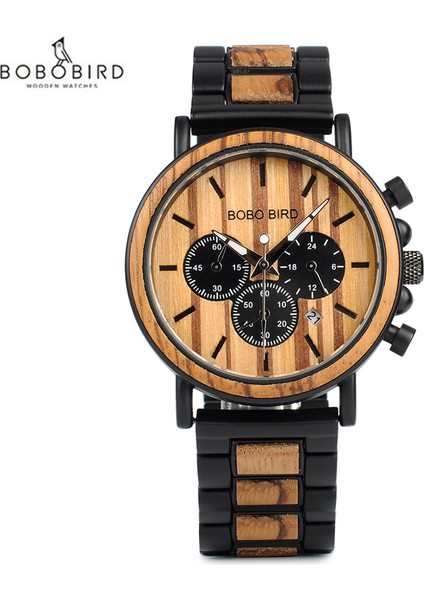 C-P09-3 Bobo Bırd Ahşap Erkek Saatler Ahşap Adam Izle Erkekler Için Kuvars Kol Saati Chronograp Aydınlık Özel Erkek Izle Relogio (Yurt Dışından) fiyatları