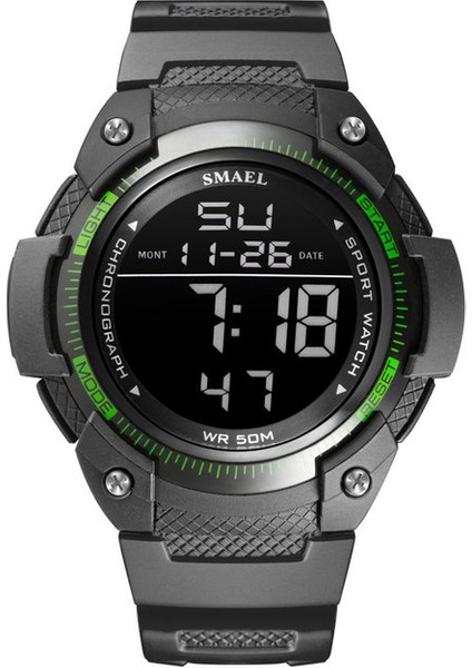 Blackgreen Erkekler Saatler Dijital Smael Izle Su Geçirmez LED Saat Alarm Reloj Hombre Kronometre Siyah Kol Saati 1335 Spor Saatler Dijital (Yurt Dışından)