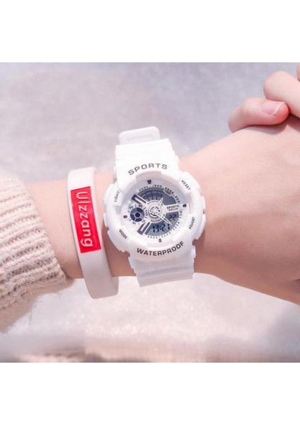 Pembe Gül Altın Spor Yuvarlak Izle Aydınlık Kadran Rahat Bilek Saatleri Kız Için Kauçuk Kayış Moda Saat Su Geçirmez Bilek Izle Çiftler Için (Yurt Dışından) fırsatları