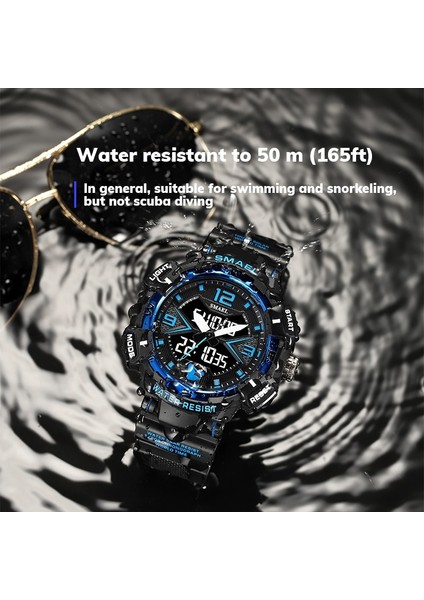 Kırmızı Smael Erkekler Için Yeni Varış Spor Kol Saati, Moda Suya Dayanıklı 50 M Askeri Adam Izle Erkekler Için Hediye 8076 Montre Homme (Yurt Dışından) modelleri