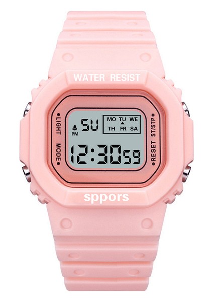 04 Pembe Lüks LED Su Geçirmez Bilek Kadın Izle Analog Dijital Askeri Spor Otomatik Aydınlık Saat Erkekler Su Geçirmez Mekanik (Yurt Dışından)
