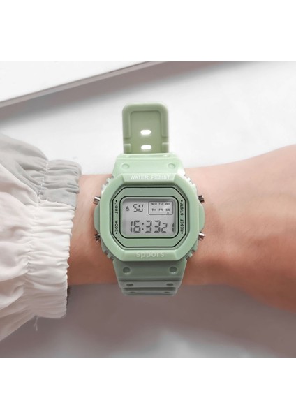 04 Pembe Lüks LED Su Geçirmez Bilek Kadın Izle Analog Dijital Askeri Spor Otomatik Aydınlık Saat Erkekler Su Geçirmez Mekanik (Yurt Dışından)