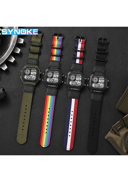 Metal-Tanrı Reloj Deportivo Dijital Erkek Saatler Erkekler 5bar Su Geçirmez Spor Izle Spor Paslanmaz Çelik Kol Saati Relojes Deportivos Zegarek (Yurt Dışından)