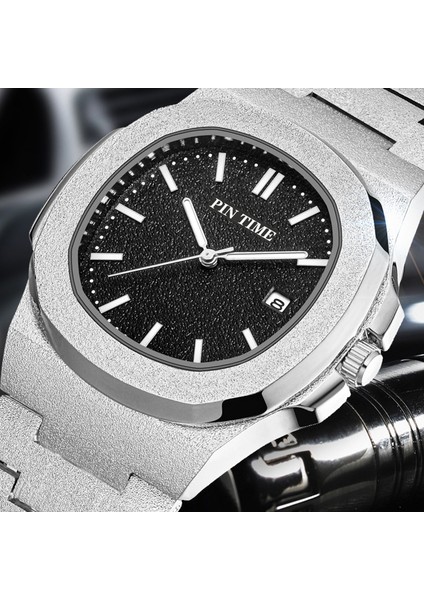 Siyah Pıntıme Yeni Moda Erkekler Casual Pp Izle Buzlu Vaka Kuvars Dial Saatler Lüks Tasarım Erkekler Spor Kol Saati Kutusu ile Hediye ile Gül Altın (Yurt Dışından) indirimleri
