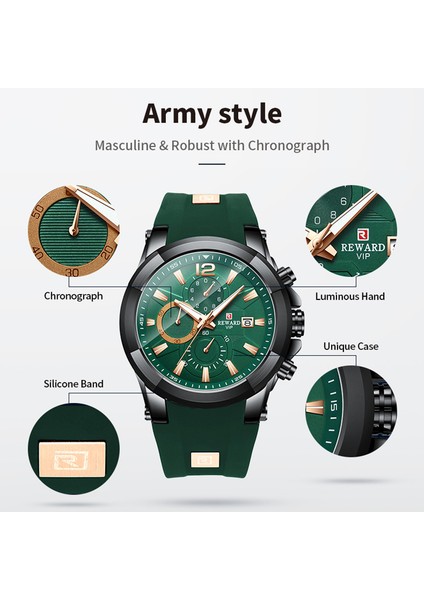 Gül Ödül Moda Erkek Izle Su Geçirmez Kronograf Saat Erkek Spor Tarihi Kuvars Kol Saatleri Çizilmez Aydınlık Kol Saati (Yurt Dışından) fırsatları