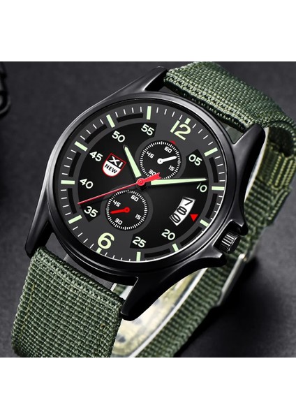 Yeşil Askeri Naylon Dijital Kol Saatleri Erkekler Için Su Geçirmez Tarih Kuvars Analog Ordu Erkek Kuvars Bilek Saatleri Montre Homme (Yurt Dışından) fırsatları