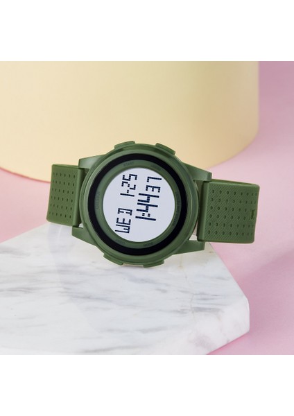 Siyah Siyah Dijital LED Erkek Çocuk Izle Moda Yeşil Silikon Su Geçirmez Spor Unisex Kol Saati Reloj Hombre Alarm Kronometre Erkek Saat Hediye (Yurt Dışından) modelleri