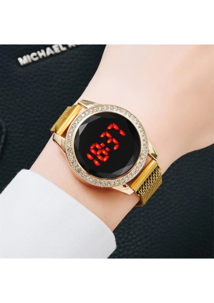 Siyah 2021 Yeni Varış Lüks LED Kadın Manyetik Bilezik Saatler Dijital Elbise Kol Saati Bayanlar Relogio Feminino Montre Homme Saat (Yurt Dışından) fırsatları