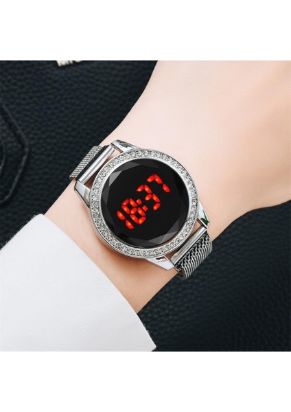 Siyah 2021 Yeni Varış Lüks LED Kadın Manyetik Bilezik Saatler Dijital Elbise Kol Saati Bayanlar Relogio Feminino Montre Homme Saat (Yurt Dışından) indirimleri