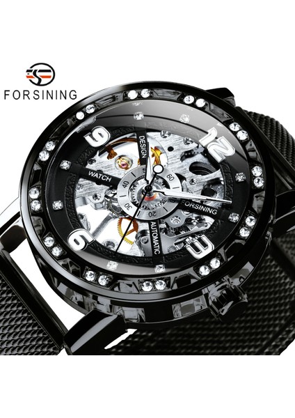 Bo Altın-Altın-Sarı Forsining Üst Marka Erkek Kol Saatleri Mekanik Şeffaf El Rüzgar Lüks Erkek Su Geçirmez Izle Montre Homme (Yurt Dışından) fırsatları