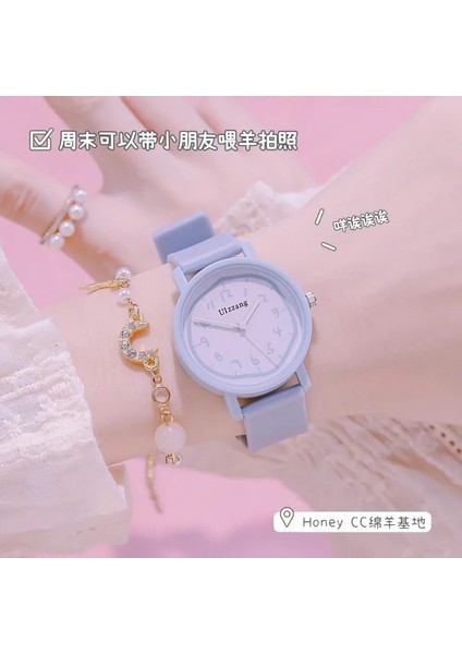 Pembe Kadın Izle Karikatür Jöle Numaraları Dial Bilezik Saatler Set Bayanlar Lastik Bant Kuvars Kol Saati Kadın Kadın Saat Kız Için (Yurt Dışından) fırsatları