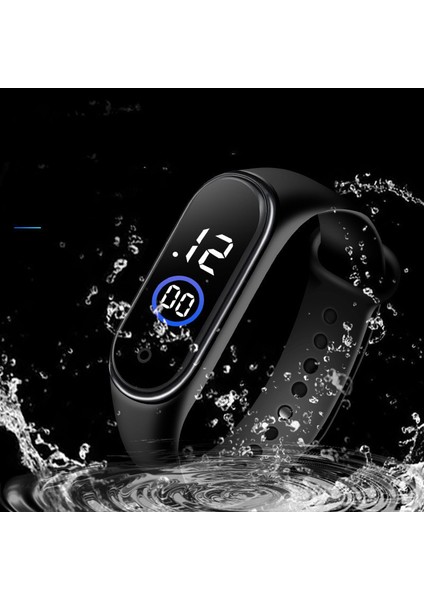 M4-Pembe Erkek Kadın Spor LED Dijital Saat Erkekler LED Izle Silikon Elektronik Saat Çift Saatler Saat Relogio Dijital Montre Ev (Yurt Dışından)