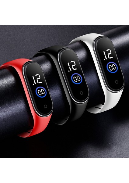 M4-Pembe Erkek Kadın Spor LED Dijital Saat Erkekler LED Izle Silikon Elektronik Saat Çift Saatler Saat Relogio Dijital Montre Ev (Yurt Dışından)