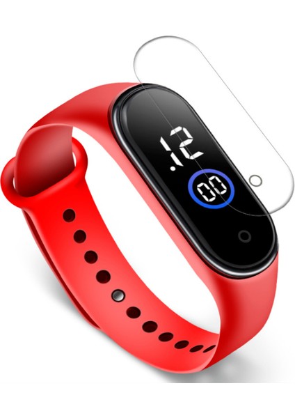 M4-Pembe Erkek Kadın Spor LED Dijital Saat Erkekler LED Izle Silikon Elektronik Saat Çift Saatler Saat Relogio Dijital Montre Ev (Yurt Dışından)
