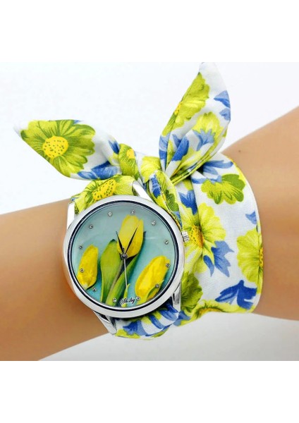 Gümüş 32 Shsby Yeni Tasarım Bayanlar Çiçek Kumaş Kol Saati Moda Kadın Elbise Izle Yüksek Kaliteli Kumaş Saat Tatlı Kızlar Bilezik Izle (Yurt Dışından) fiyatları