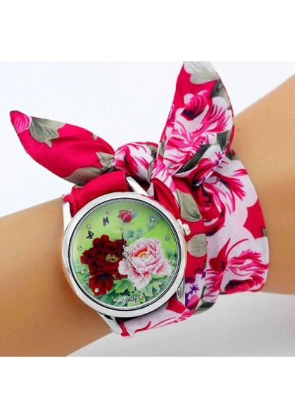 Gümüş 32 Shsby Yeni Tasarım Bayanlar Çiçek Kumaş Kol Saati Moda Kadın Elbise Izle Yüksek Kaliteli Kumaş Saat Tatlı Kızlar Bilezik Izle (Yurt Dışından) indirimleri